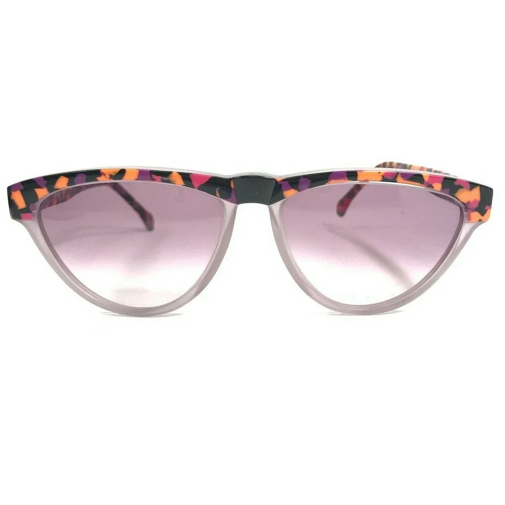 Vintage Robert Rodger Sunglasses 360 24 Tortoise Geometric Frames Purple Lenses